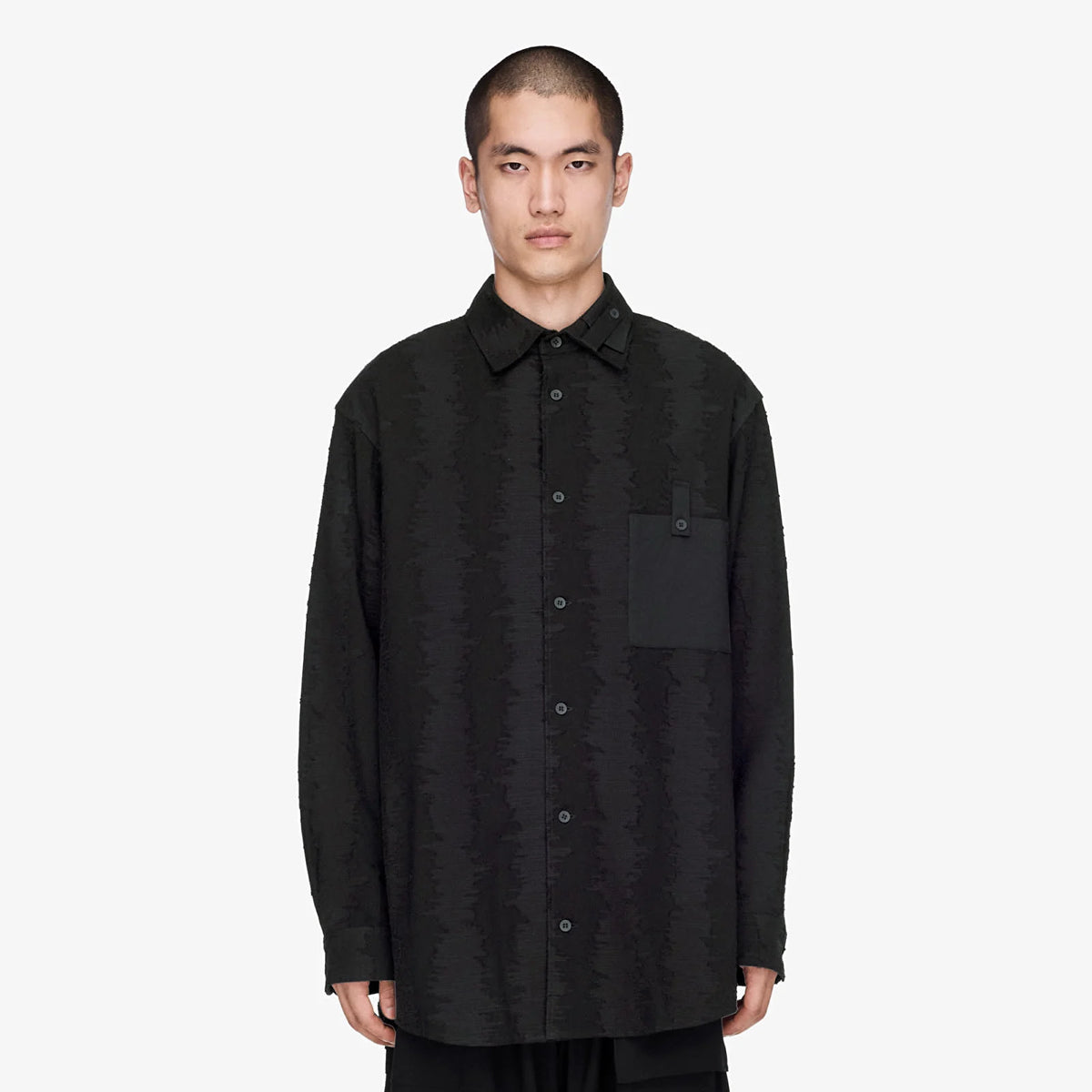 Y-3 Deco Stitch Long Sleeve Shirt BLACK / S KQ8562-BLACK-S