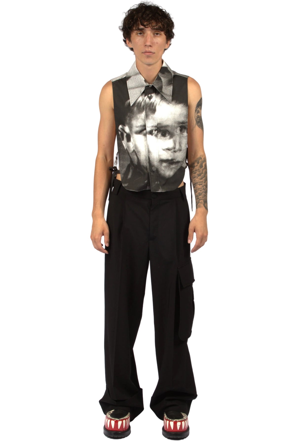 Walter Van Beirendonck Bib Collar Shirt Glitch M WVB-6008-CC22-SS26-1