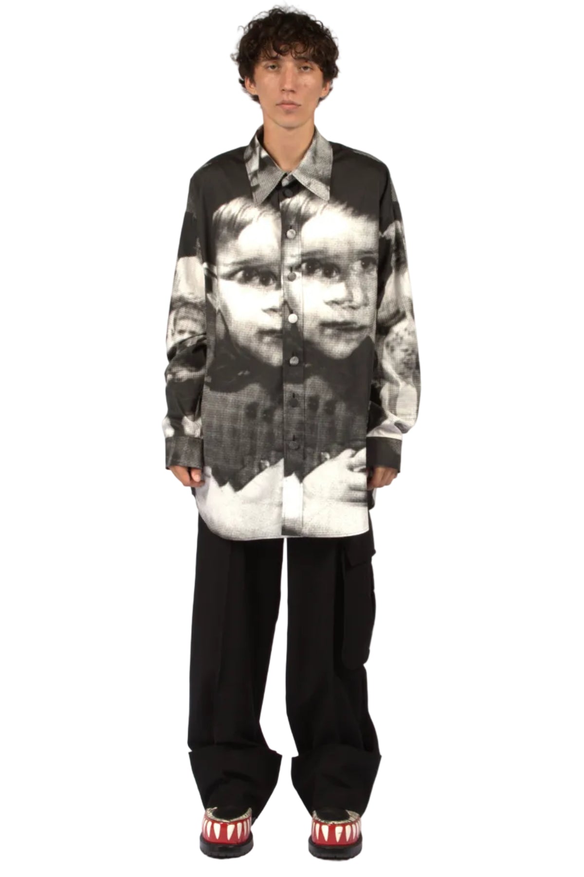 Walter Van Beirendonck Maxi Shirt Glitch M WVB-6006-CC22-SS26-1