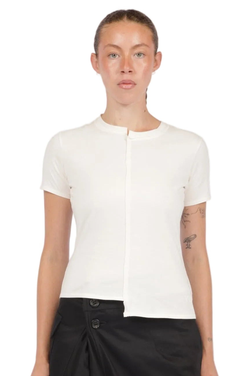 Y-3 Women's Fitted Short Sleeve T-Shirt CLOUD WHITE / XS KU2277-CLOUD WHITE-XS