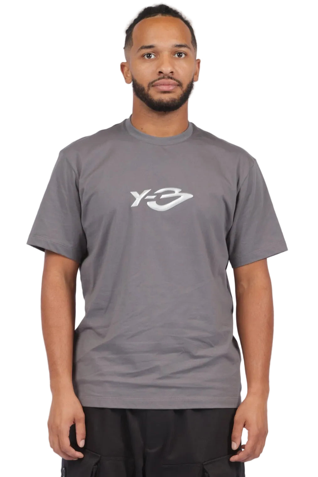 Y-3 Liquid Logo Short Sleeve T-Shirt GREY FIVE / XS KZ0839-GREY FIVE-XS