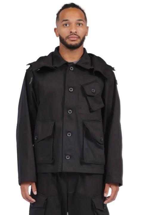 Y-3 Twill Hooded Blouson Jacket BLACK / S KY6358-BLACK-S
