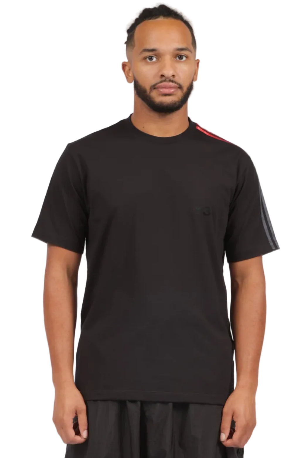 Y-3 Gradient 3-Stripes Short Sleeve T-Shirt BLACK / XS KQ8600-BLACK-XS