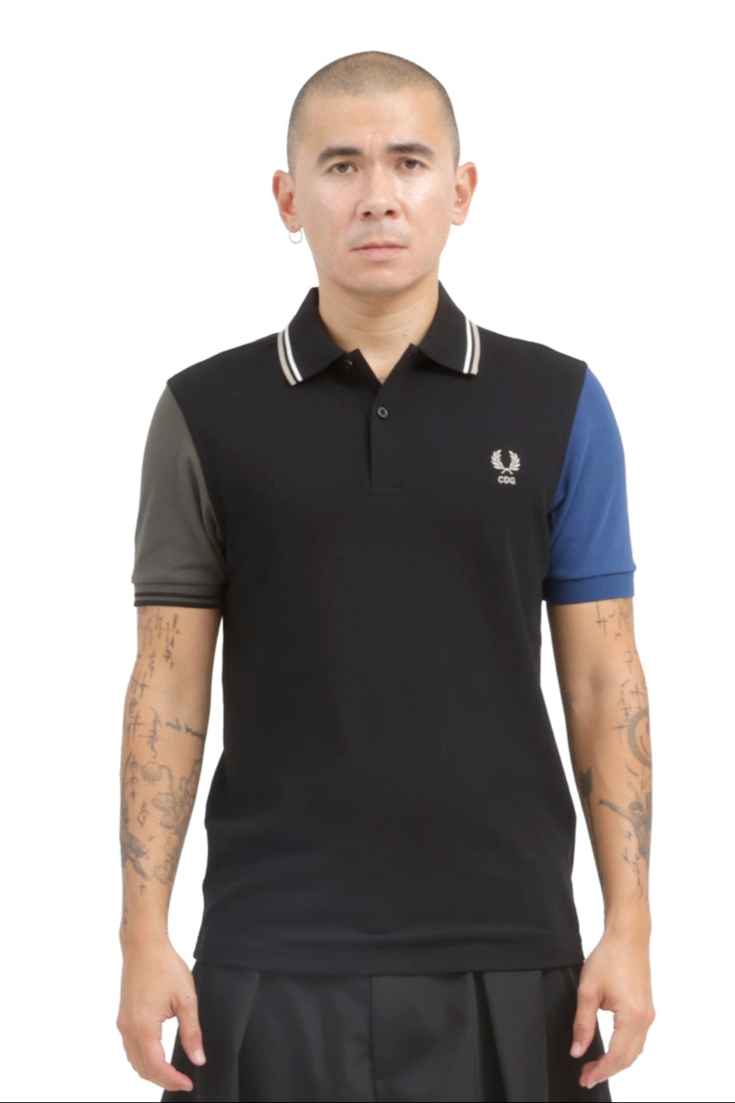 Mens Fred Perry Knit Polo - Black