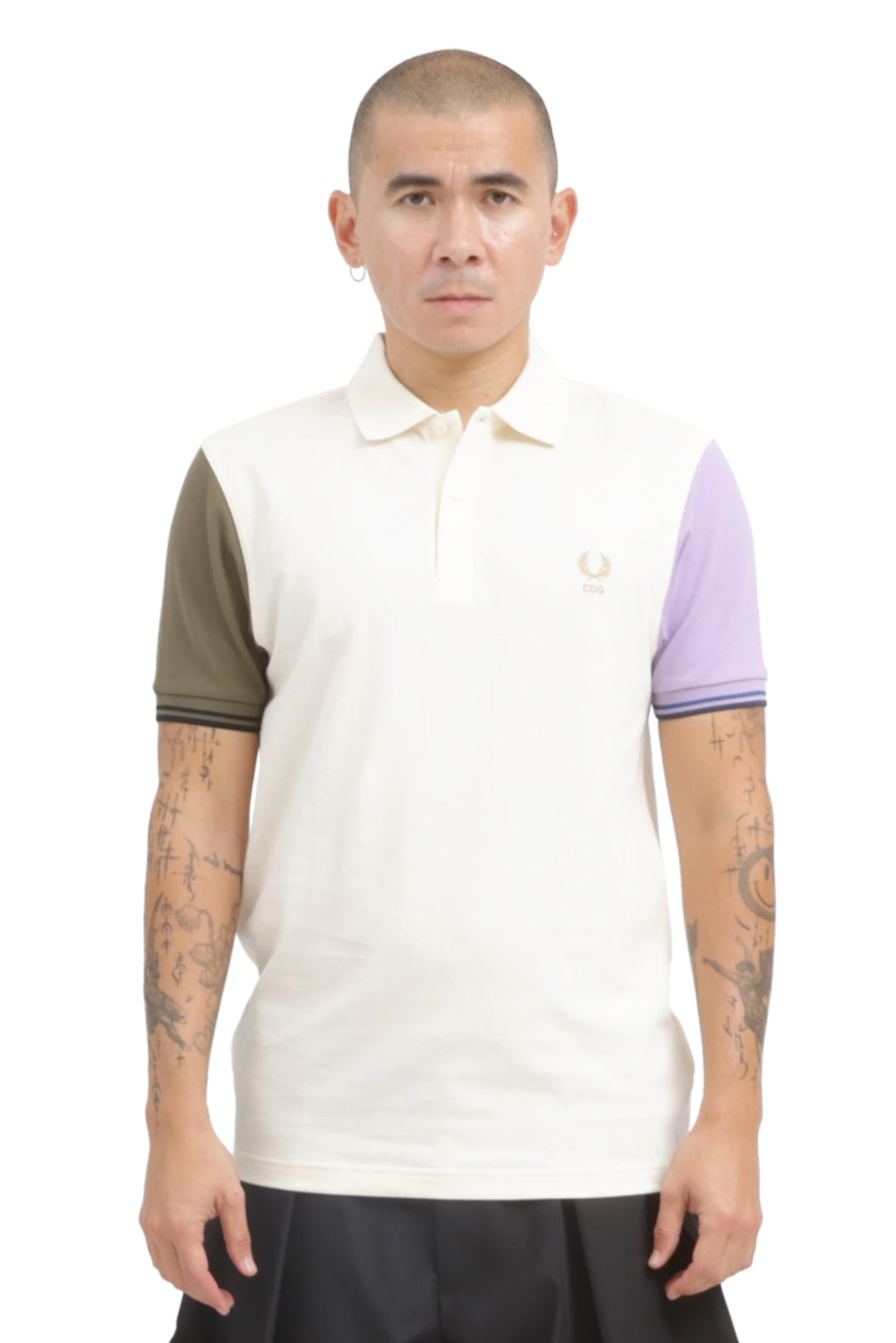 Mens Fred Perry Knit Polo - White