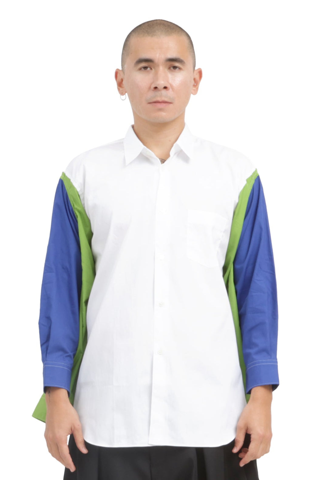 Mens Double Sleeve Button Up