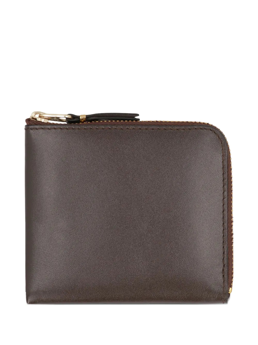 Classic Leather Zip-Around Wallet Brown