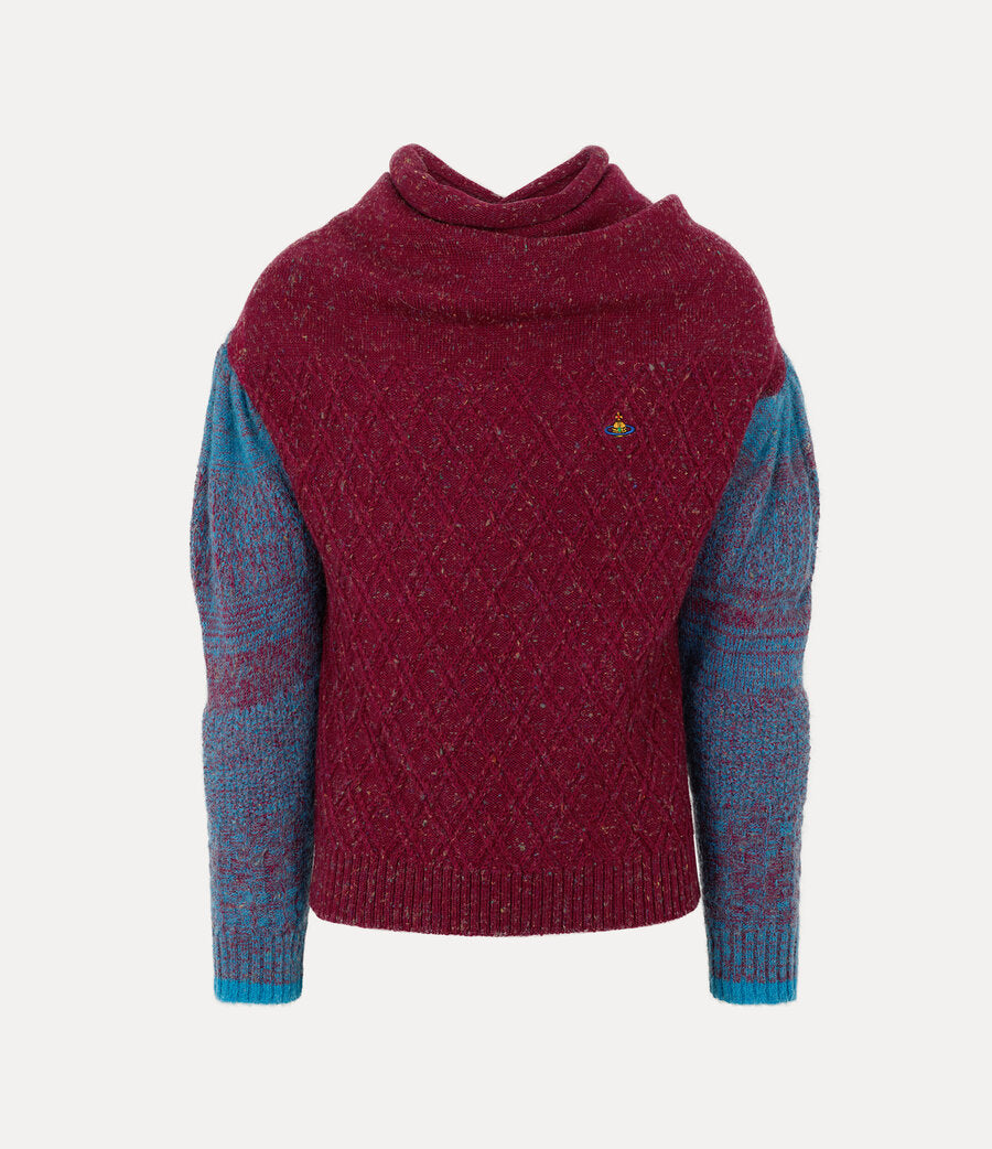 Vivienne Westwood Romy High Neck Burgundy/Turquoise / S/M 3803006C-C00AG-BURGUNDY-TURQUOISE-SM