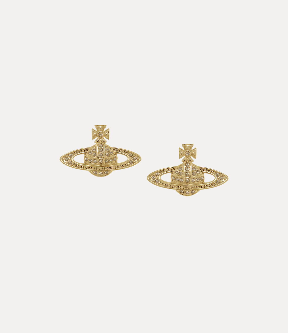 Vivienne Westwood Mini Bas Relief Drop Earrings Gold Colorado Topaz / OS 62020025-02R121-CN-GOLD-COLORADO-TOPAZ-OS