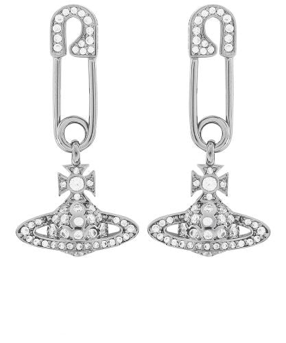 Vivienne Westwood Lucrece Earrings Platinum White CZ / OS 62030043-02P102-IM-PLATINUM-WHITE-CZ-OS