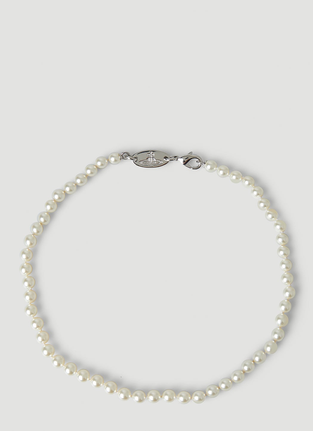 Vivienne Westwood Man. Stuart Necklace Platinum Cream Pearl / OS 63010087-02P155-IM-PLATINUM-CREAM-PEARL-OS