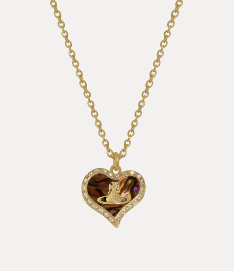 Vivienne Westwood Petra Pendant Necklace Copper Red Honey Crystal / OS 63020103-02RA24-COPPER-RED-HONEY-CRYSTAL-OS
