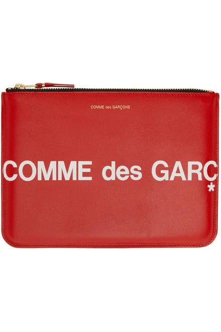 COMME des GARÇONS WALLET Logo Large Red Pouch Red / OS SA5100HL-RED-OS