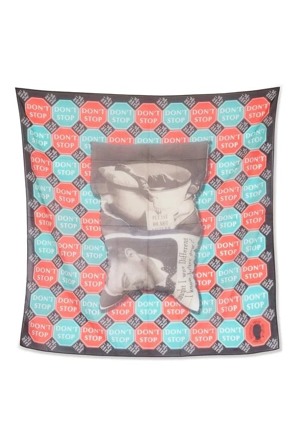 Don't Stop Xl Carre Scarf Digital Print Scarves Bernhard Willhelm