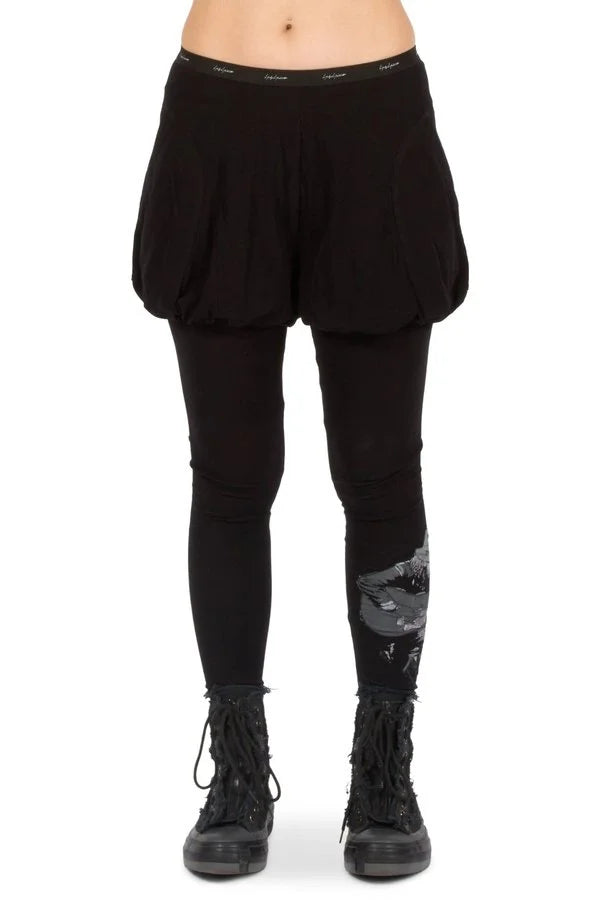 Embroidery Gather Shorts Leggings Yohji Yamamoto