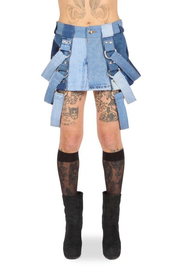 The Denim D-Ring Mini Skirt Skirts Helena Eisenhart