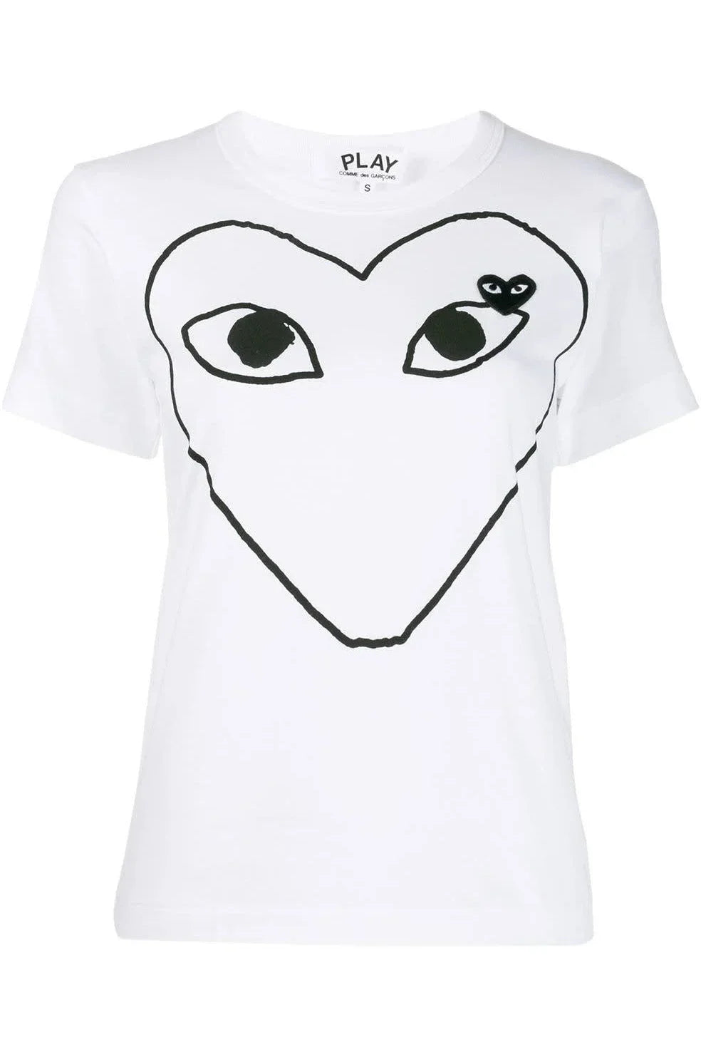 Women's Black Heart Eyes Tshirt T-shirts COMME des GARÇONS PLAY