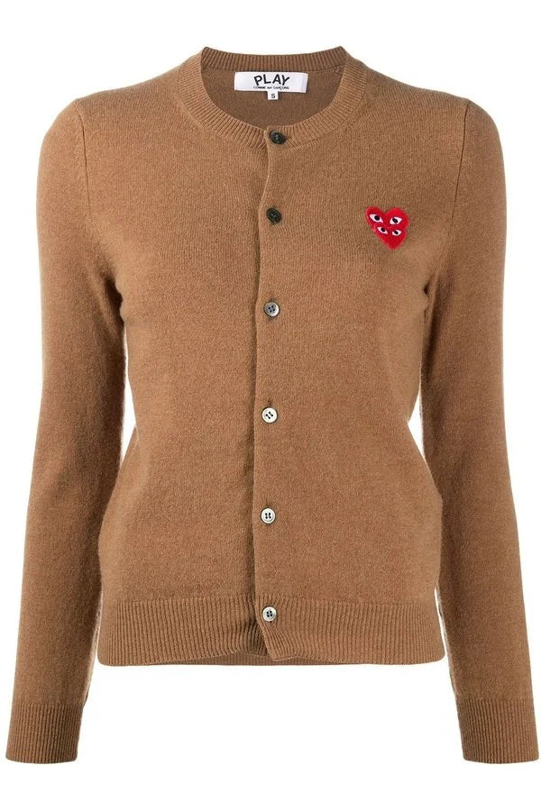 Women's Play Double Heart Cardigan Cardigans COMME des GARÇONS PLAY