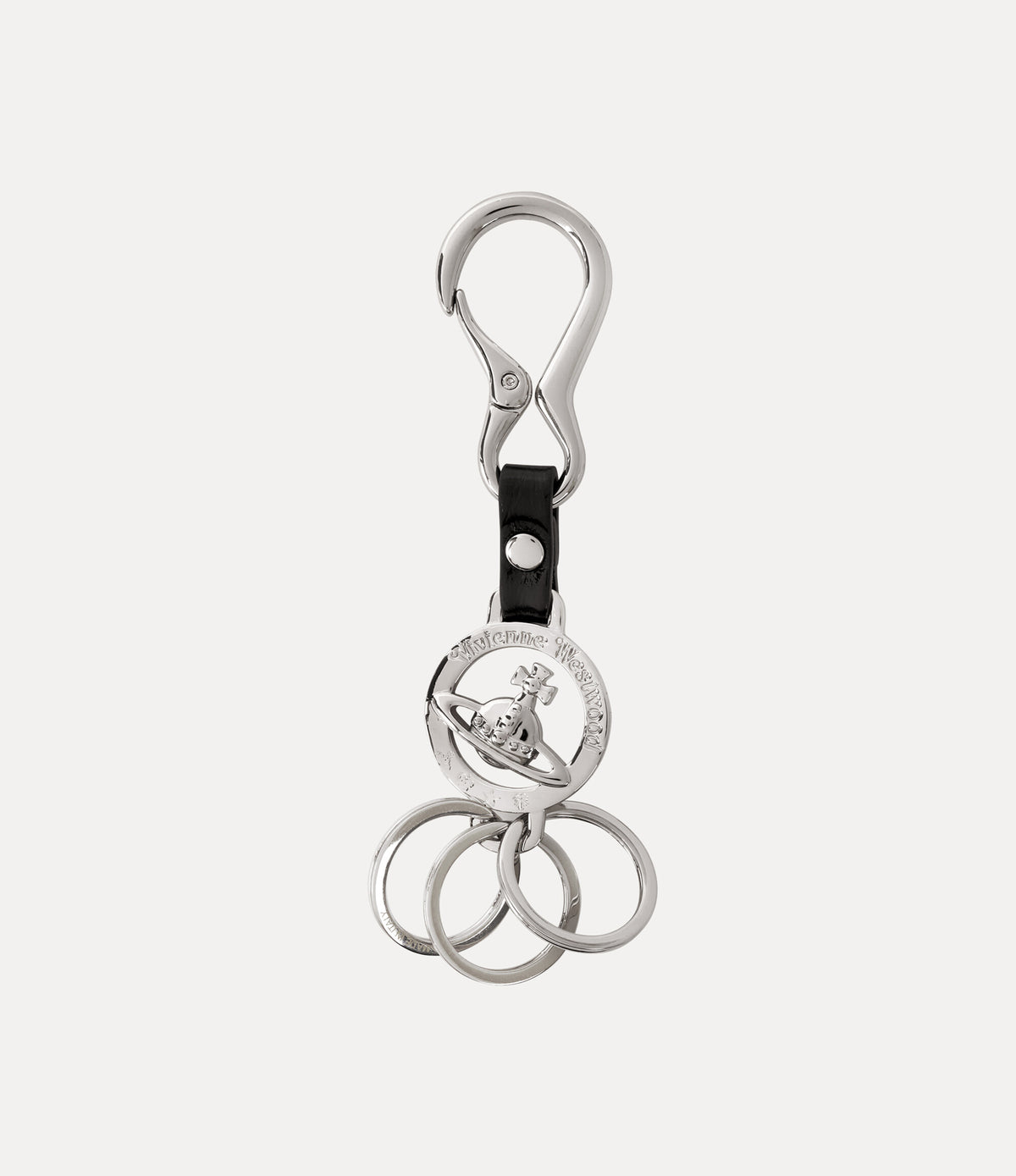 Vivienne Westwood Orb Medallion Keyring in silver