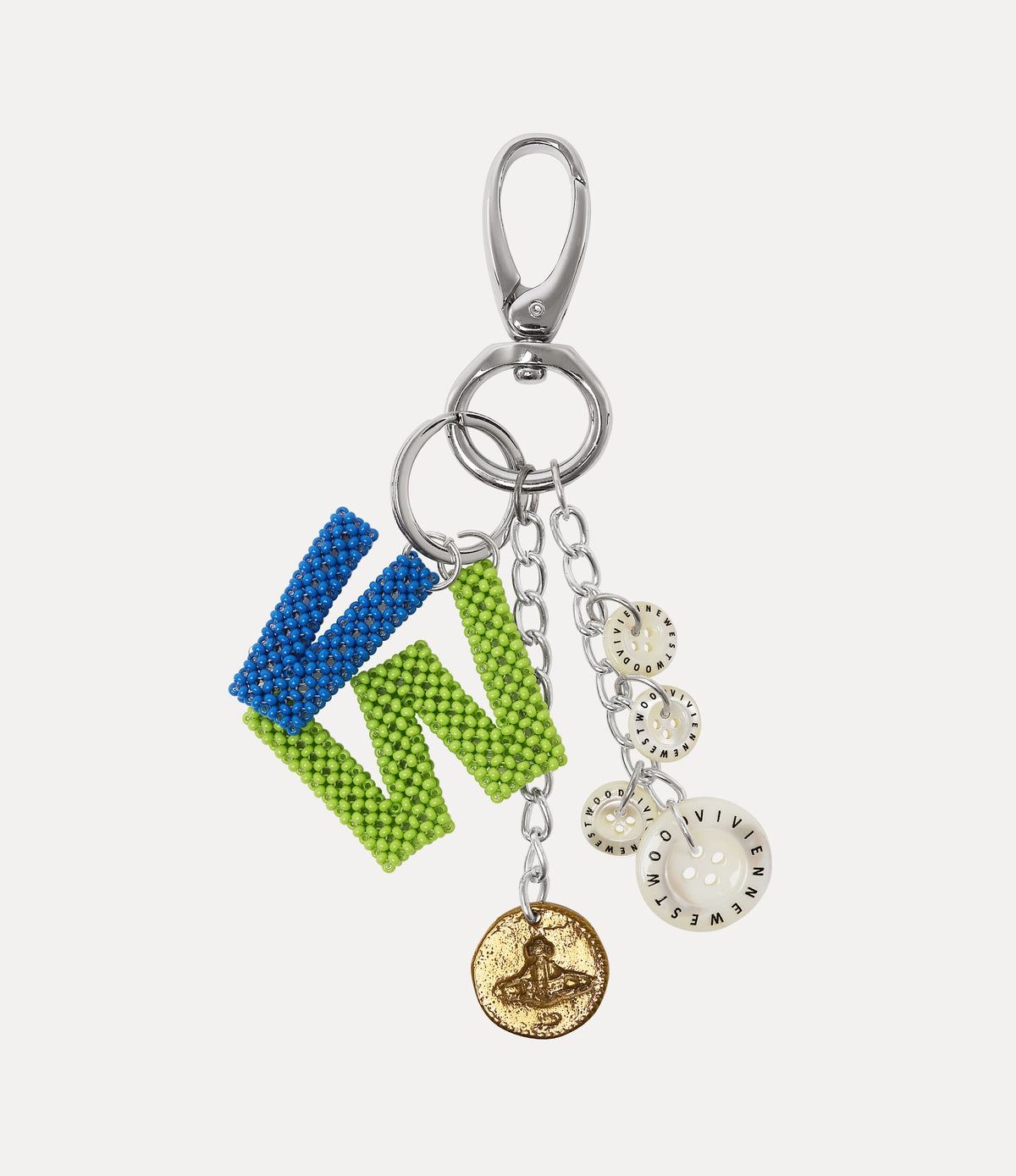 Vivienne Westwood VW and Buttons Keyring in multicolour