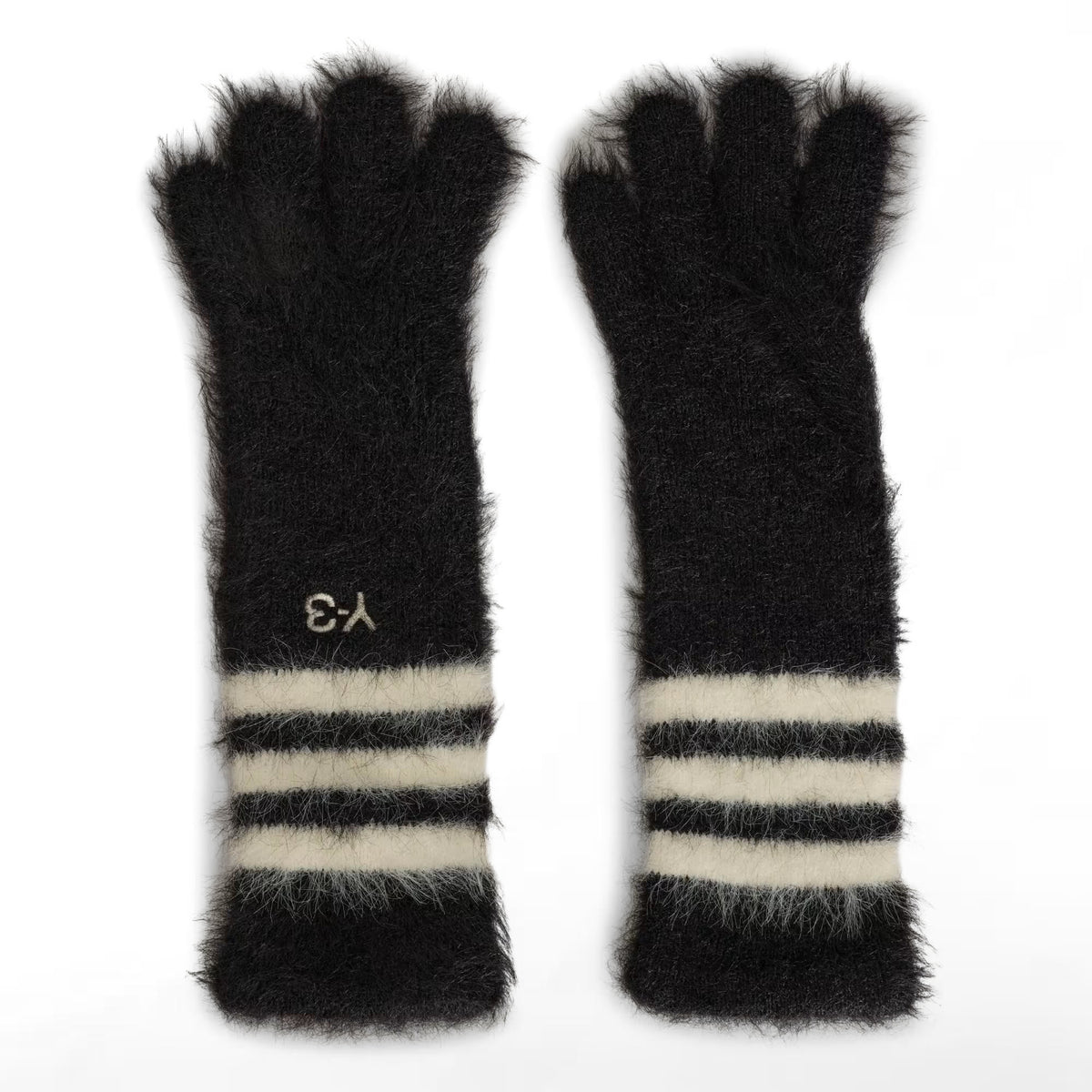 Y-3 3-Stripes Gloves BLACK/CREW WHITE / S KV2909-BLACK/CREW WHITE-S