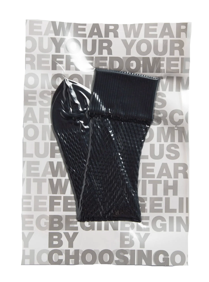 COMME des GARÇONS Homme Plus Men's Nylon Mesh Socks BLACK / S PQ-K502-S26-1-2