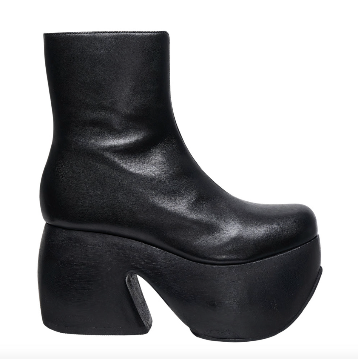 COMME des GARÇONS Platform Leather Ankle Boots BLACK / 7 GR-K101-001-1-7