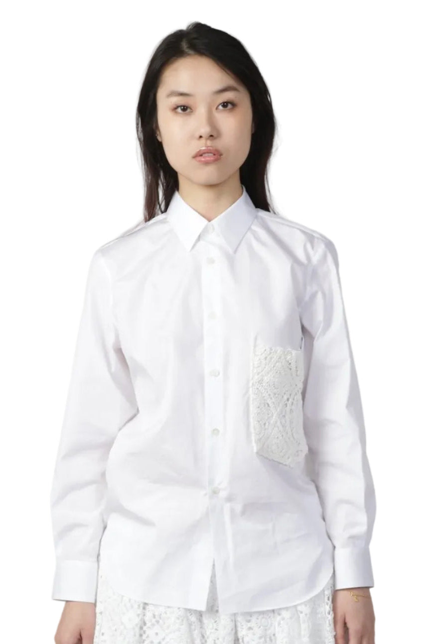 COMME des GARÇONS Lace Detail Shirt WHITE X OFF-WH / S GQ-B012-S26