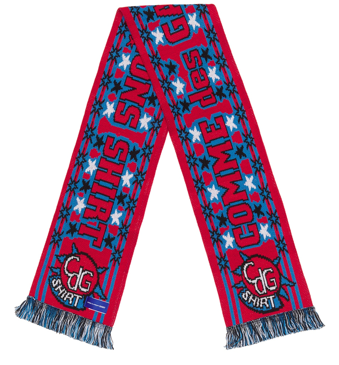 COMME des GARÇONS SHIRT Mens Football Scarf RED/BLUE / ONE SIZE FP-K401-051-ONE SIZE