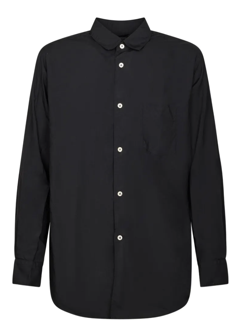 COMME des GARÇONS SHIRT Peter Pan Collar Shirt BLACK / M FZ-B223-S26-1