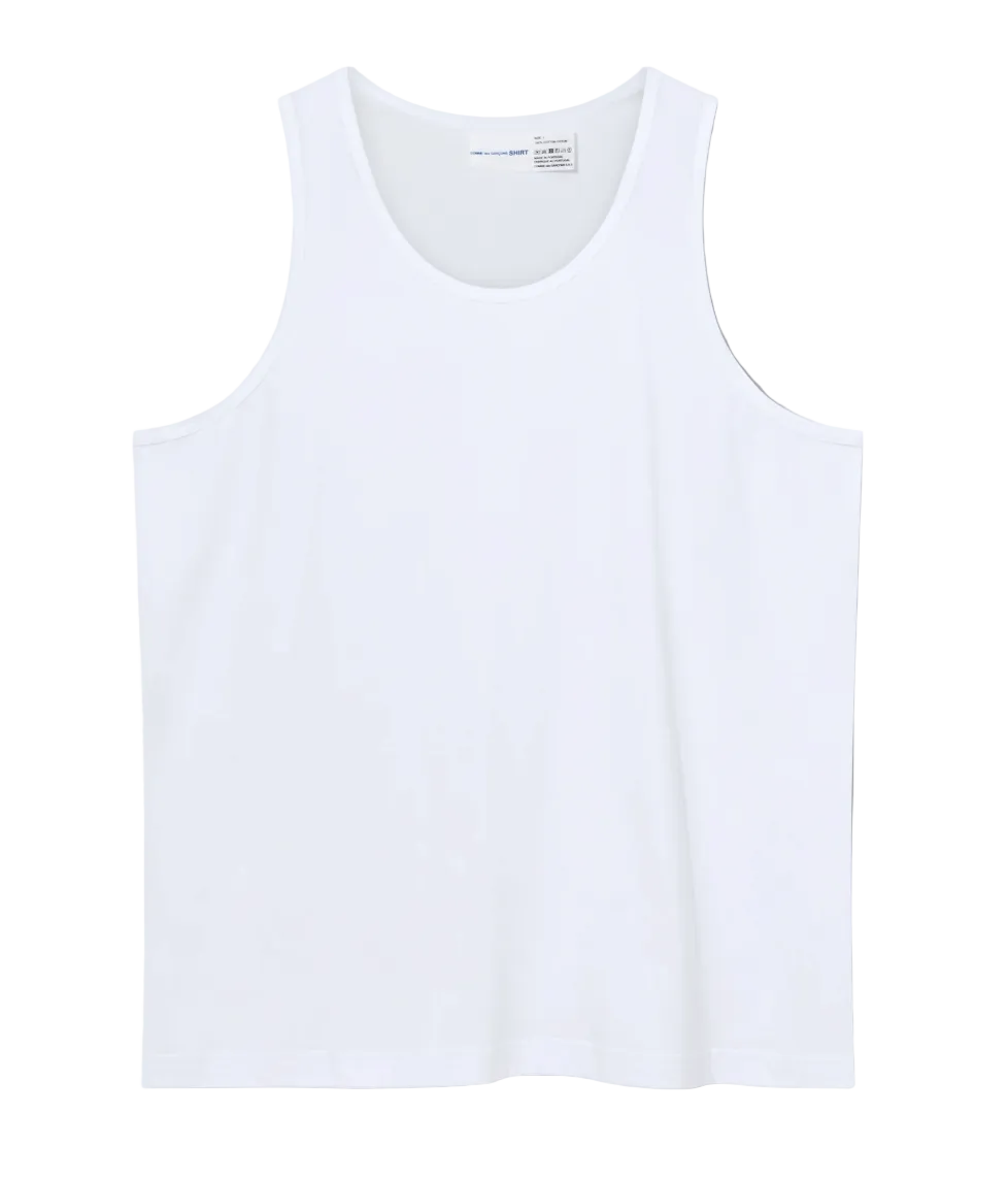 COMME des GARÇONS SHIRT Sunspel Knit Tank Top WHITE / S FZ-T911-S26-4