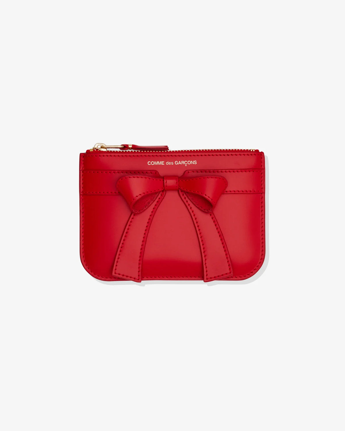 Big Bow Zip Pouch Red