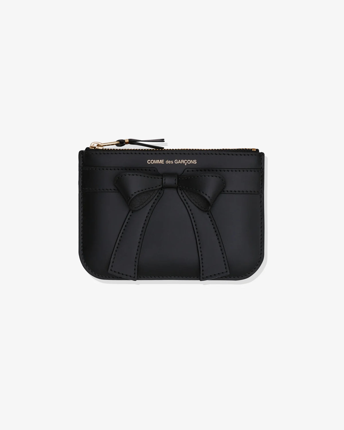 Big Bow Zip Pouch Black