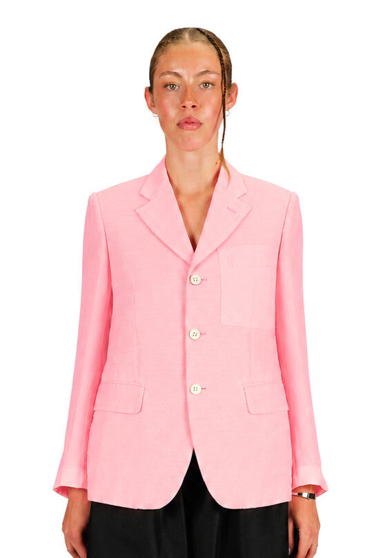 COMME des GARÇONS Semi Sheer Paneled Jacket PINK / M GR-J032-W26-1-3