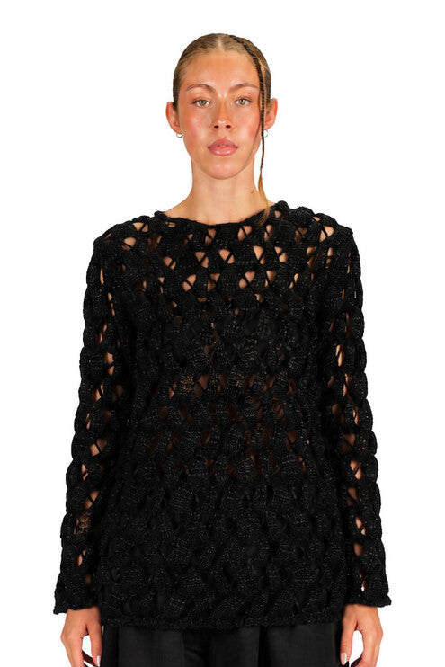 COMME des GARÇONS BLACK Mohair Blend Sweater Black / S 1R-N002-052-1-3