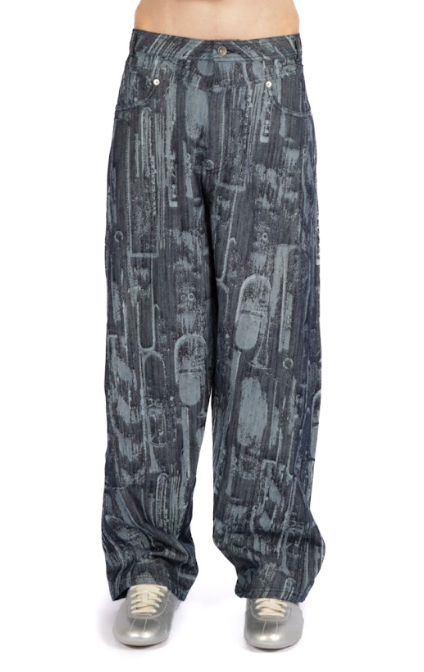 Henrik Vibskov Curved Denim Pants INSTRUMENTCASE DENIM / FM/MS SS26STUD-M501
