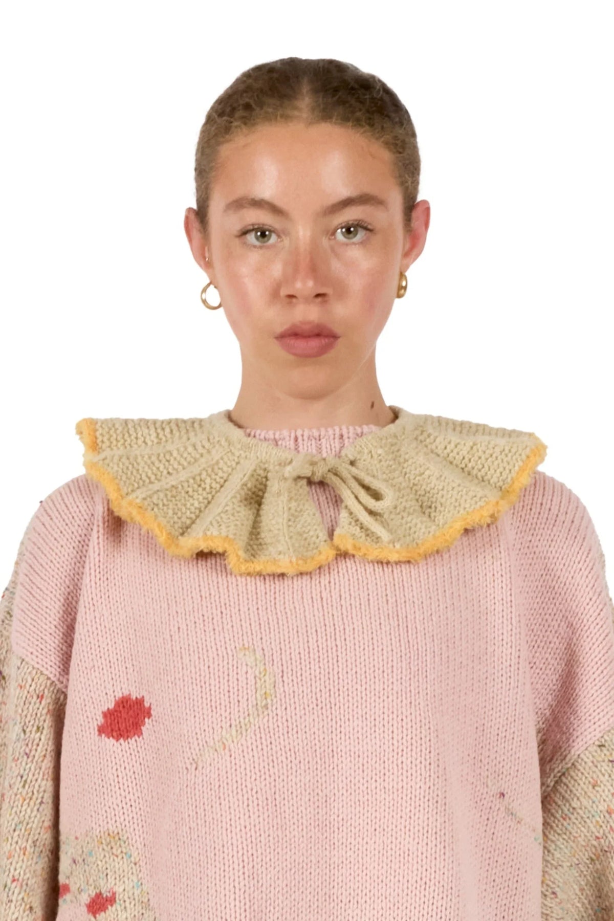 Ecru Plissé Collar Scarves Survival of the Fashionest comb. Ecru SMALL