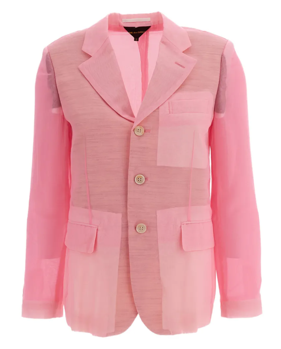 Semi Sheer Paneled Jacket