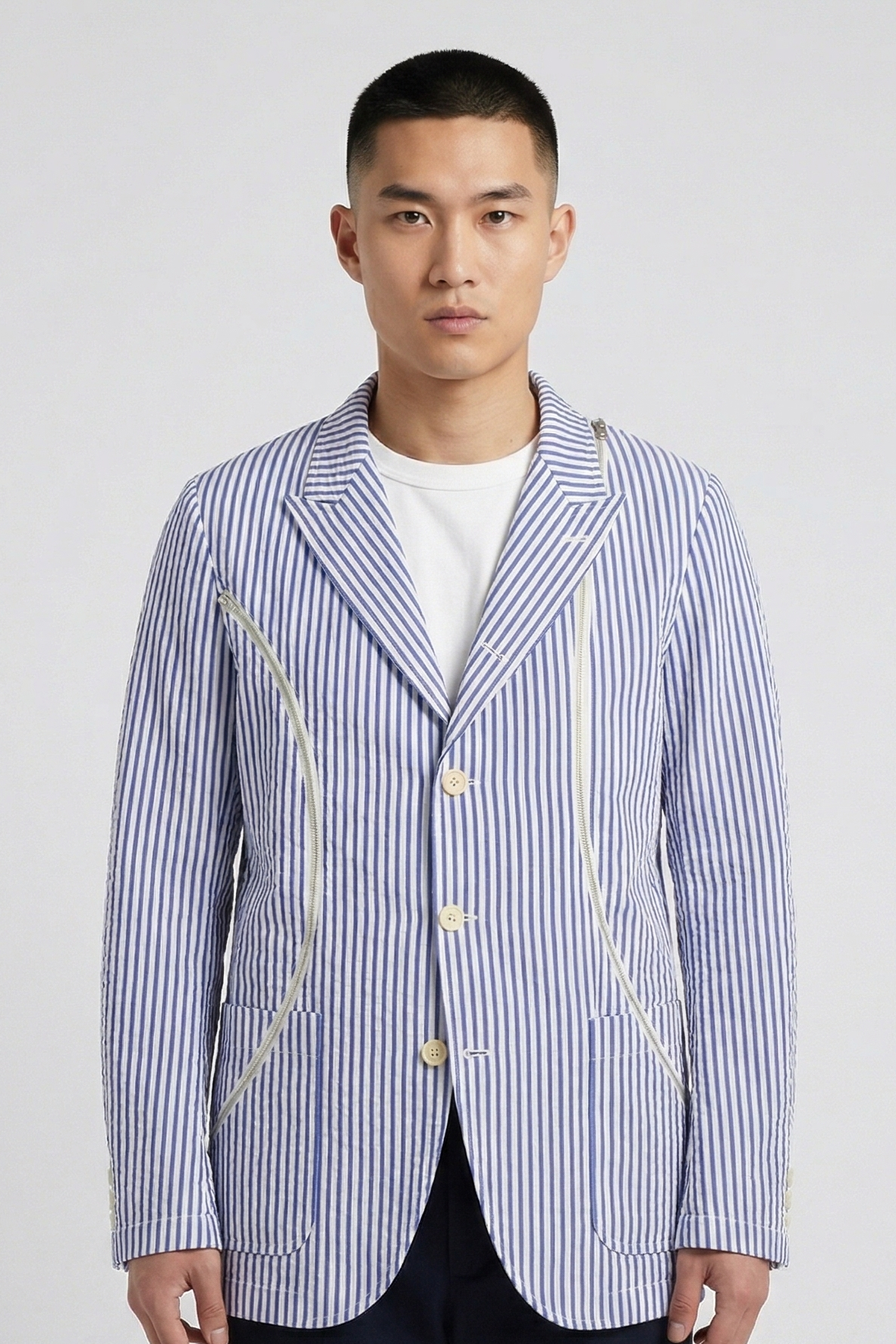 COMME des GARÇONS SHIRT Striped Suit Jacket M FQ-J508-S26-M