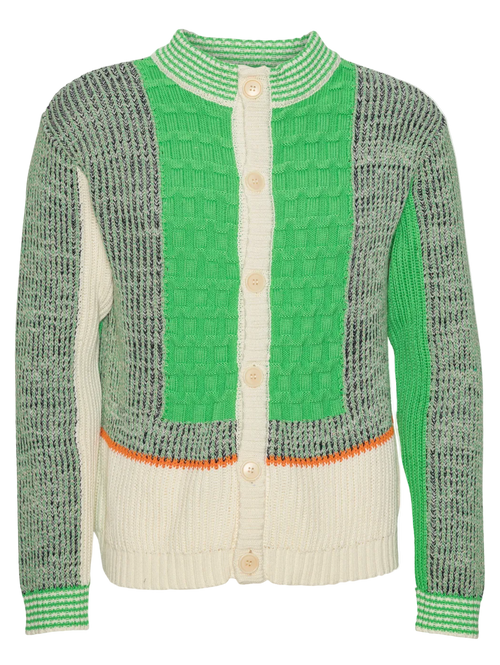 Henrik Vibskov Abundance Cardigan GREEN GREY DENIM / FM/MS SS26STUD-M703