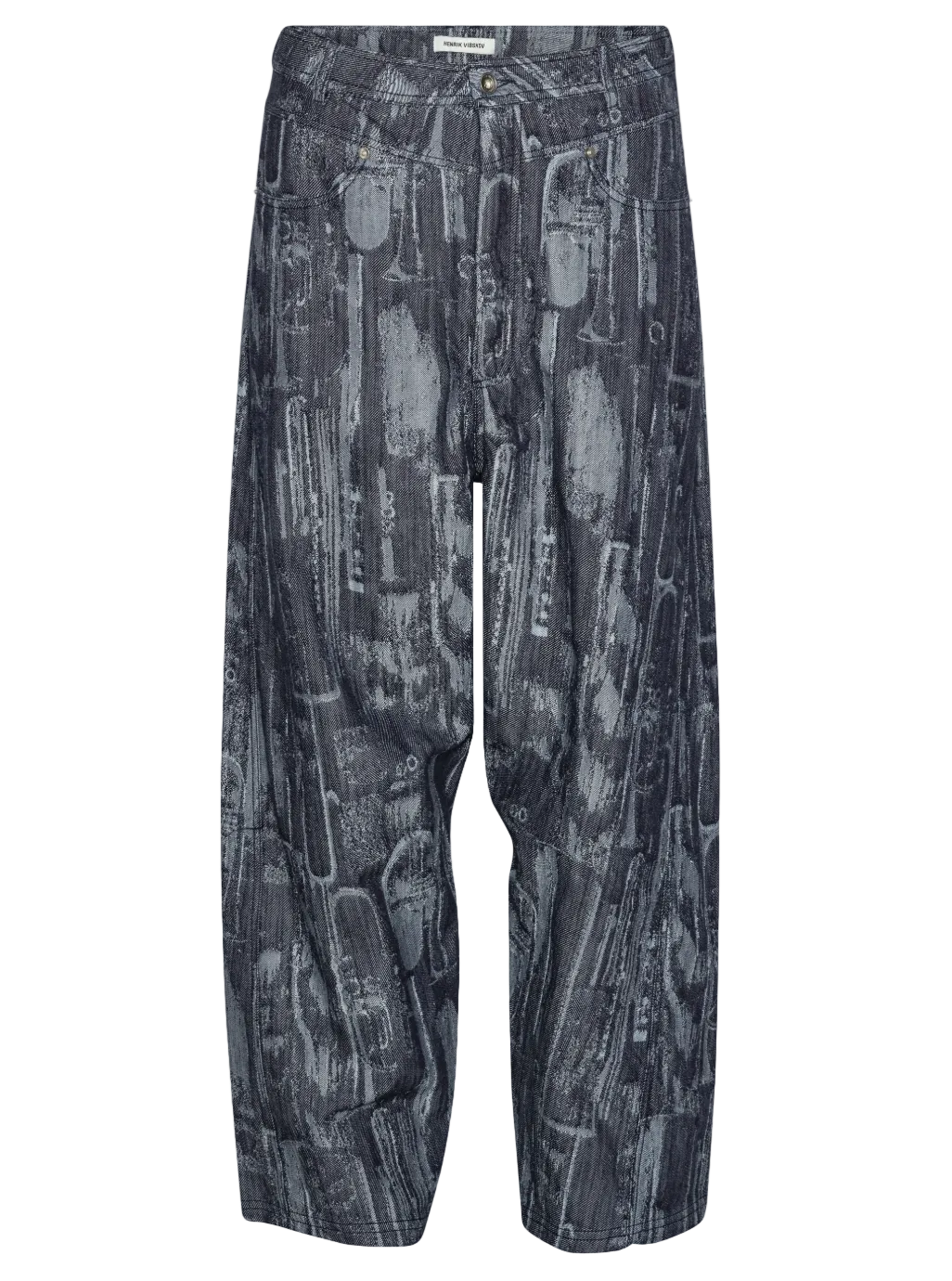 Henrik Vibskov Curved Denim Pants INSTRUMENTCASE DENIM / FS/MXS SS26STUD-M501