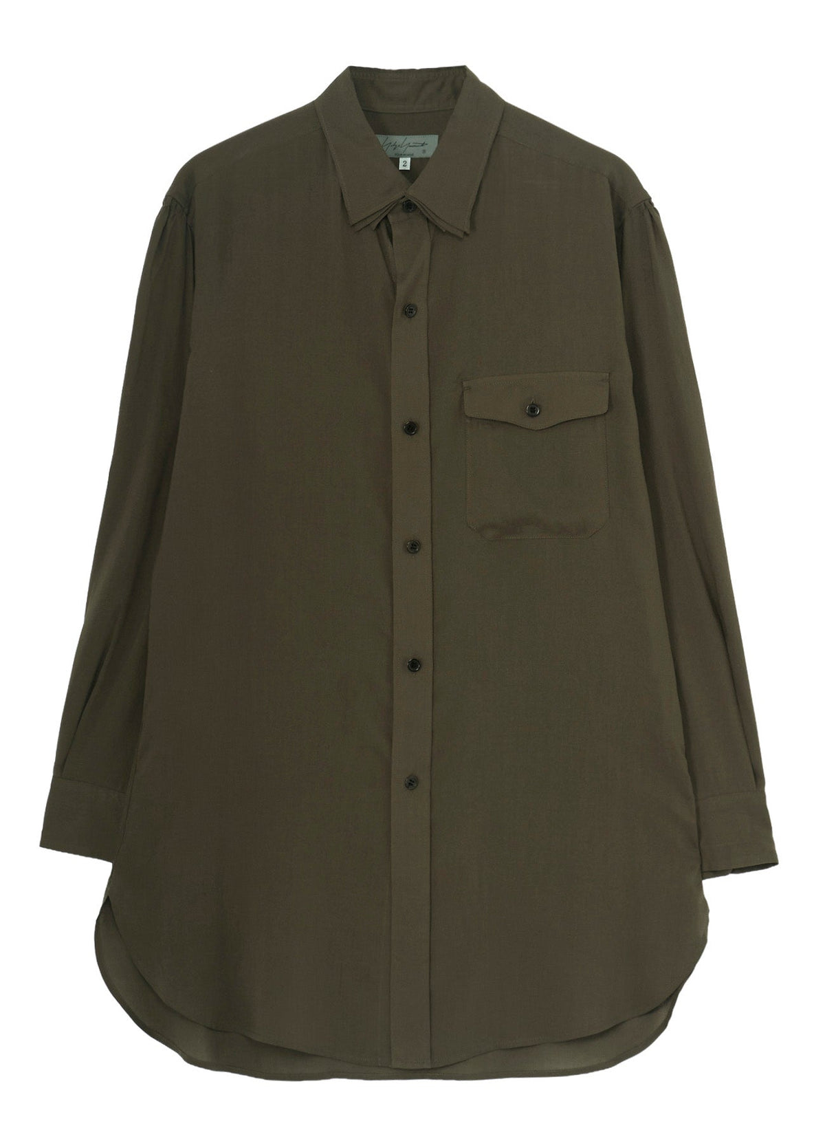 Yohji Yamamoto Triple Collar Blouse KHAKI / 2 HW-B09-201-KHAKI-2