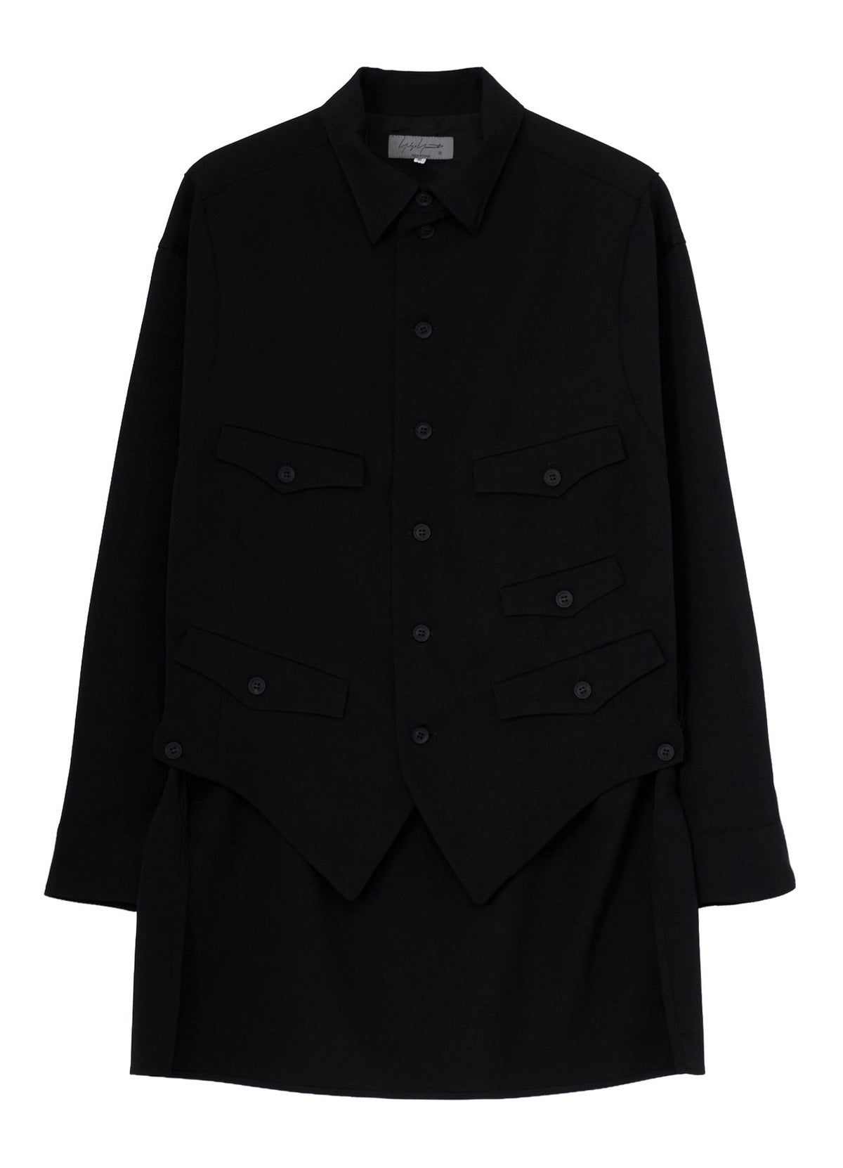 Yohji Yamamoto Vest Layered Blouse BLACK / 3 HW-B32-100-BLACK-3