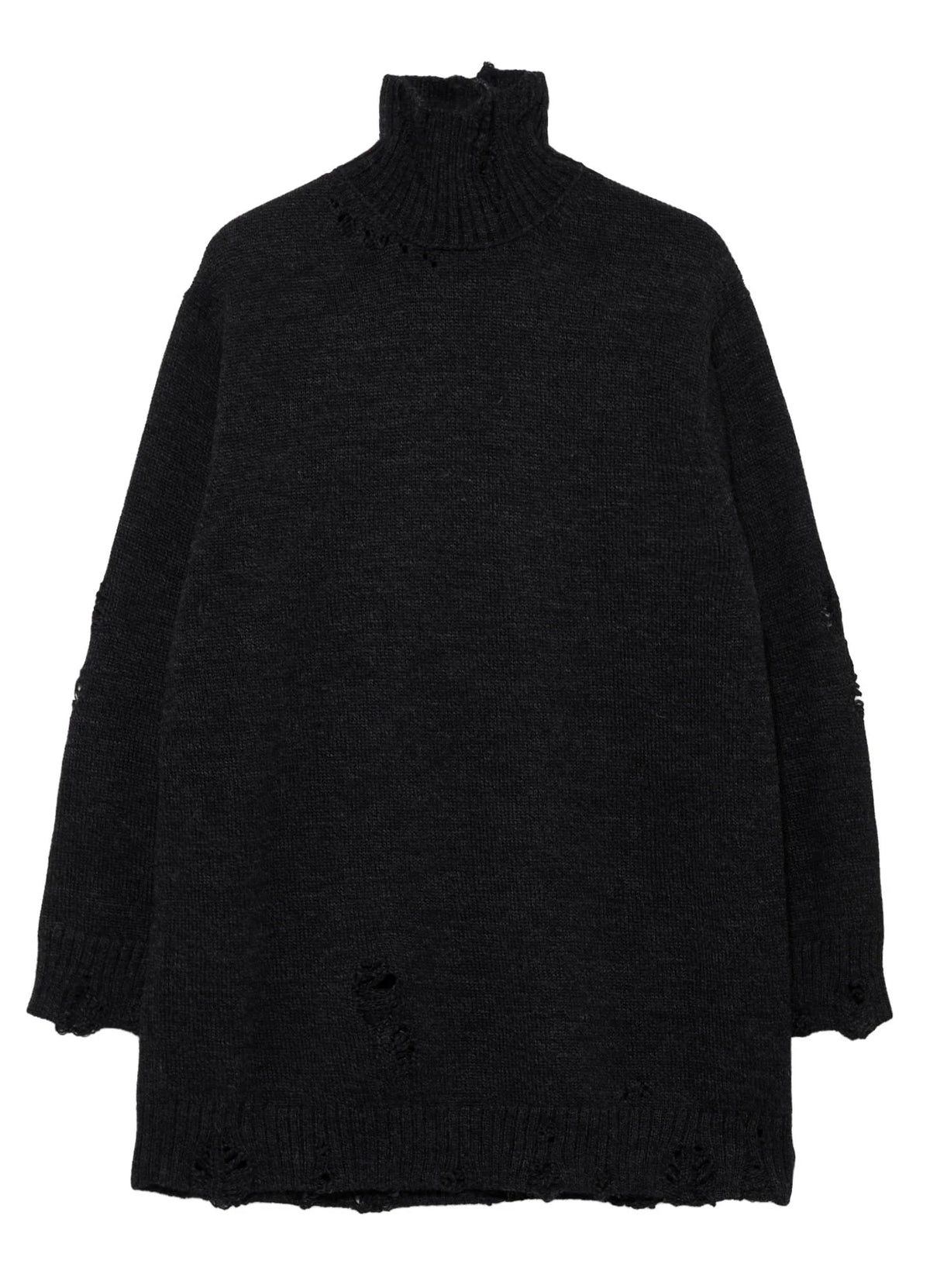 Yohji Yamamoto High Neck Pullover CHARCOAL / 3 HW-K17-196-CHARCOAL-3