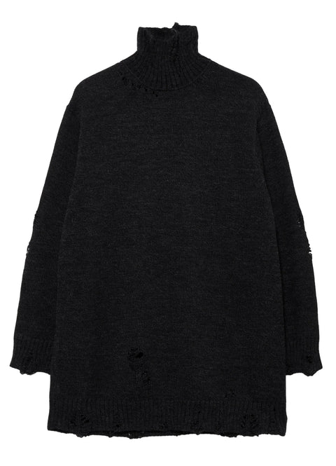 Yohji Yamamoto High Neck Pullover CHARCOAL / 3 HW-K17-196-CHARCOAL-3
