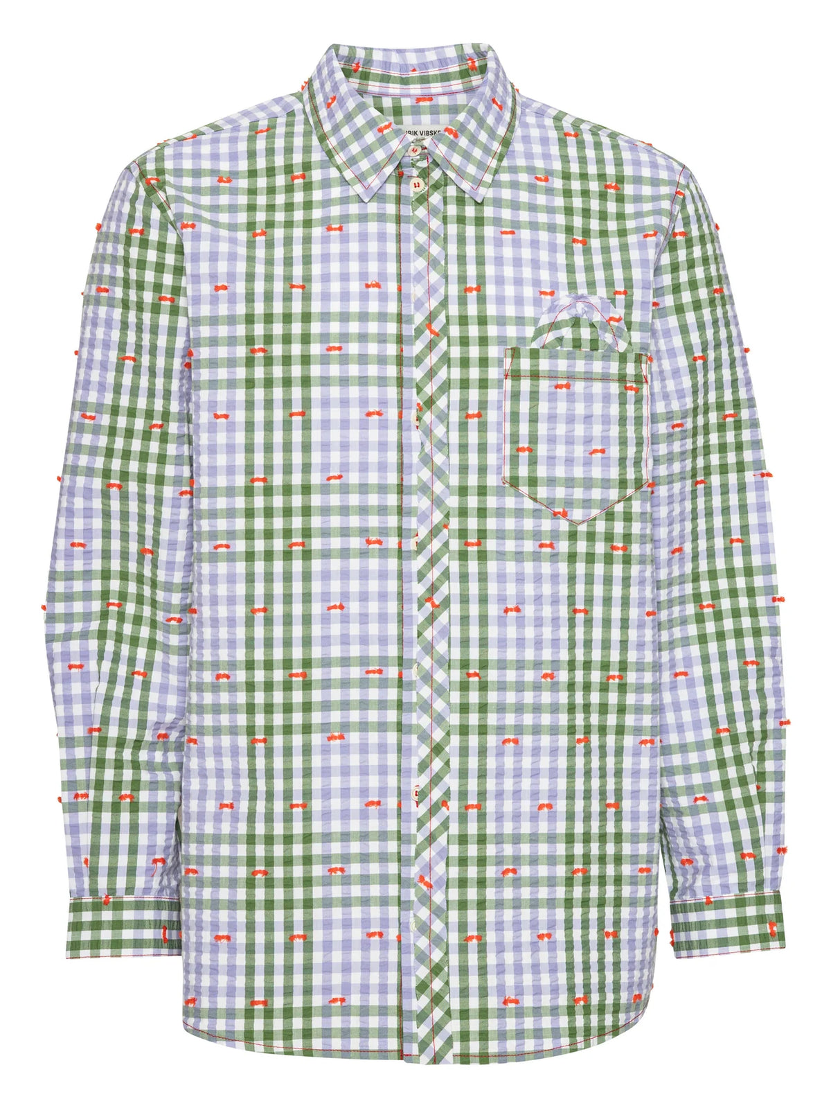 Henrik Vibskov New Blou Shirt in Checks Fillé CHECKS FILLÉ / FS/MXS SS26STUD-M214