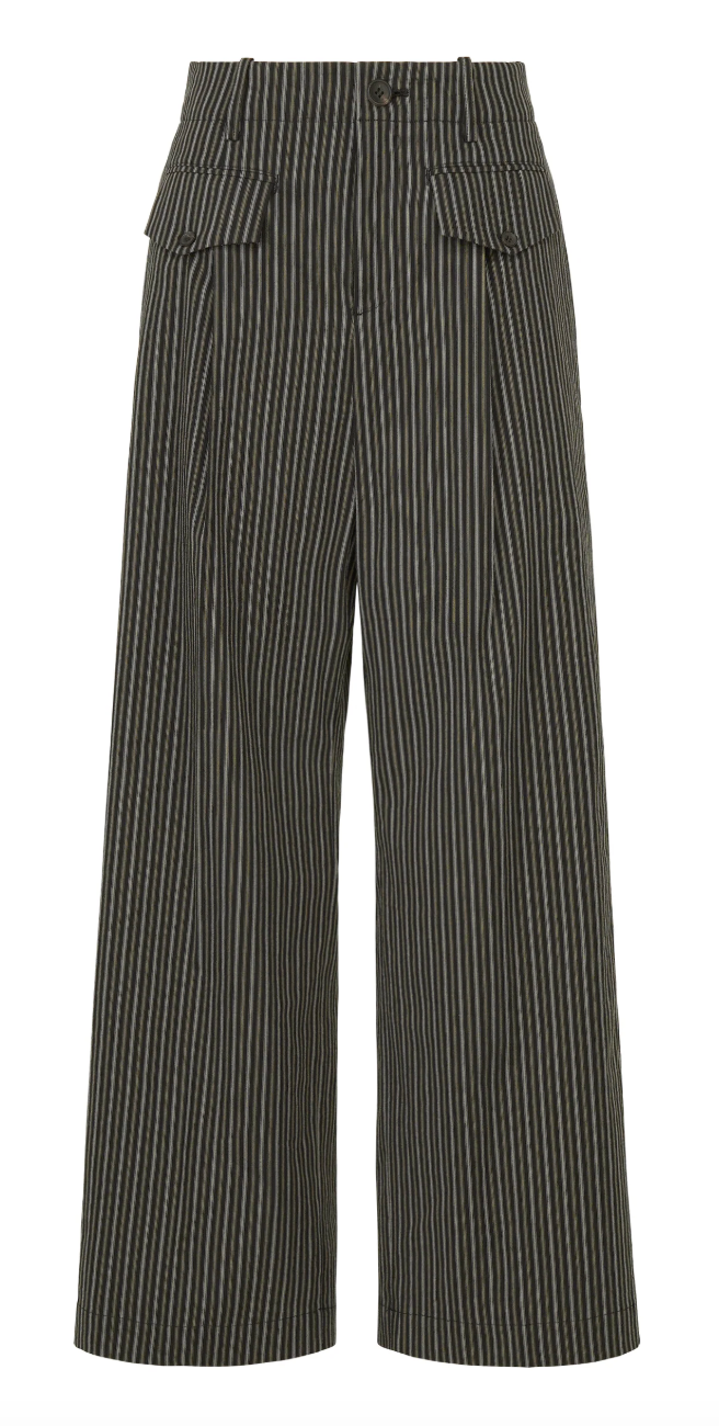 ISSEY MIYAKE ALLOW Stripe Trousers BLACK-HUED no.17 / 2 IM68FF097