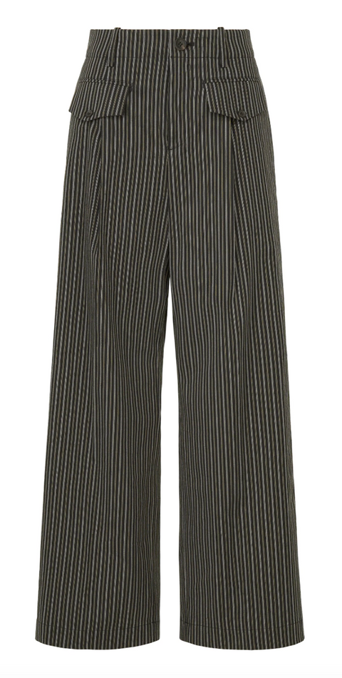 ISSEY MIYAKE ALLOW Stripe Trousers BLACK-HUED no.17 / 2 IM68FF097

