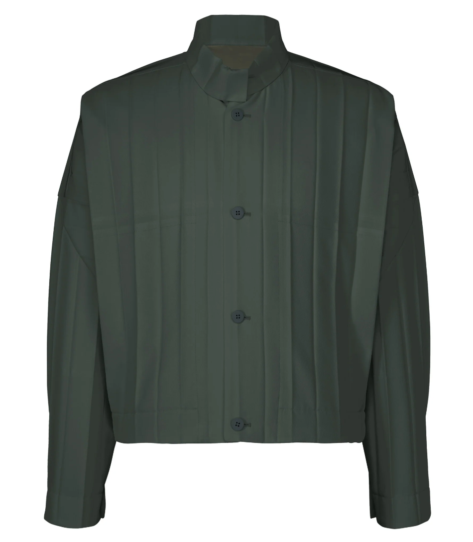 HOMME PLISSÉ ISSEY MIYAKE Edge Ensemble Jacket DARK GREEN no.68 / 2 HP68FC166