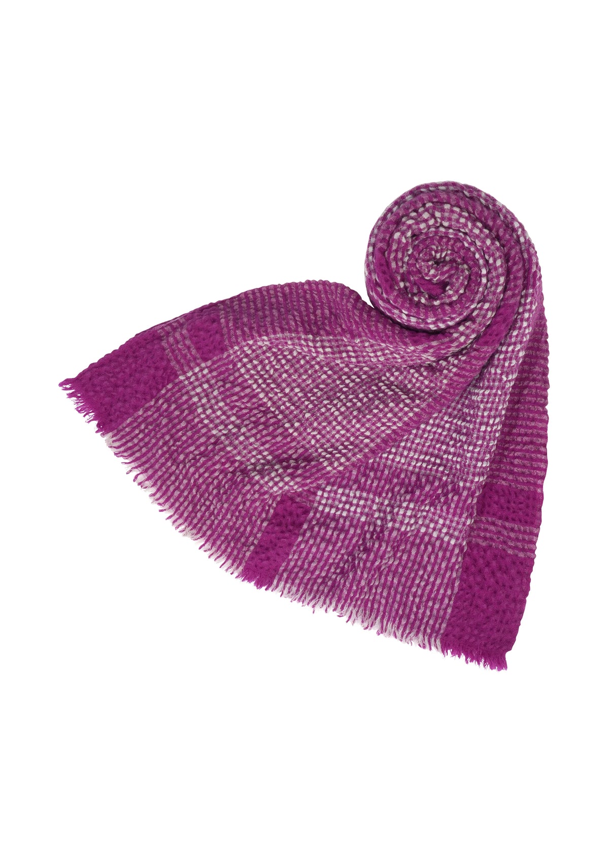 ISSEY MIYAKE Bumpy Wool Stole Purple-Hued / OS IM68AD106